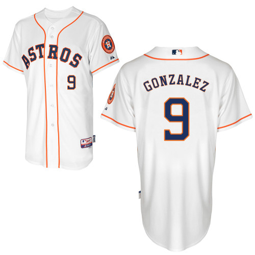 Marwin Gonzalez #9 MLB Jersey-Houston Astros Men's Authentic Home White Cool Base Baseball Jersey